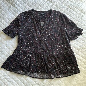Madewell top - worn once - button down - star pattern